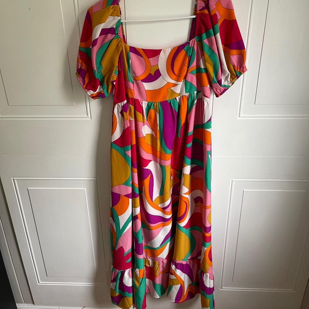 Floral Mid Length Boutique Dress Size M